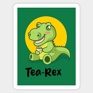 Tea-Rex dinosaur (on light colors) Sticker